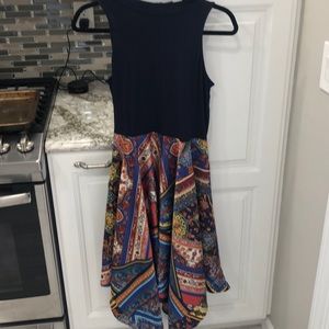 VENUS Navy and Multicolor Maxi Dress